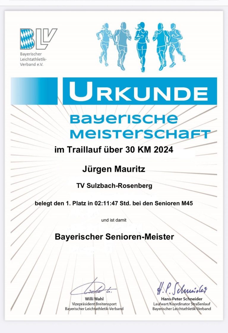 Gratulation Jürgen Mauritz